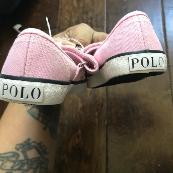 Ralph Lauren Girls Mary Jane Sneakers 6 New - Picture 4 of 6